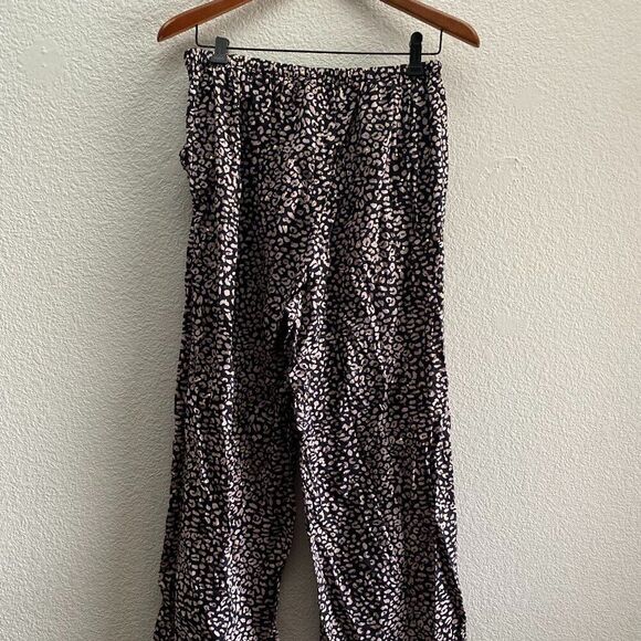 Victoria's Secret Wide Leg Animal Print Lace Lounge Pajama Pants Medium - Picture 4 of 6